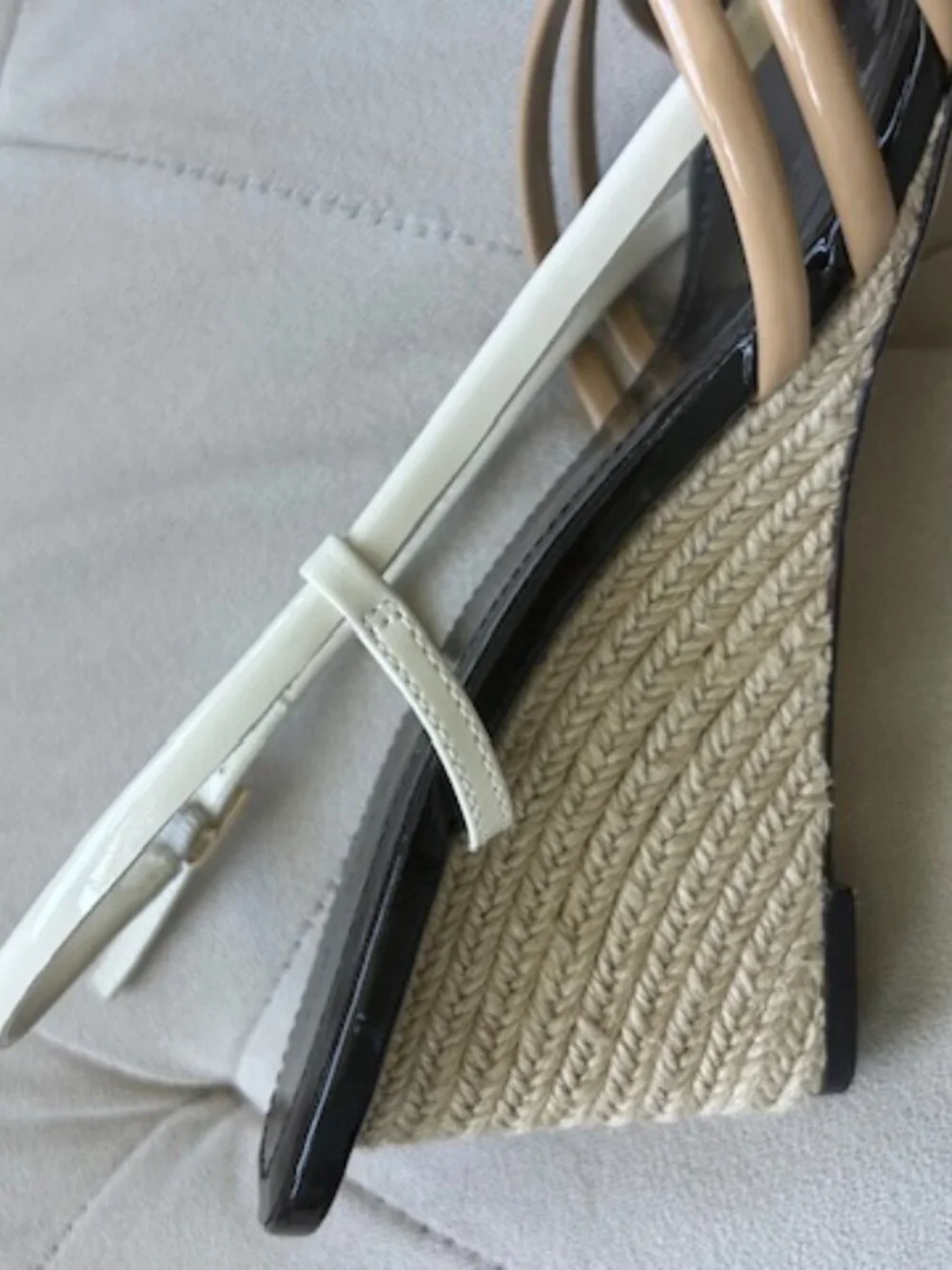 Tory Burch Multi-Strap Wedge Sandals Buckle Women's Cantucci Size US8.5M EU39